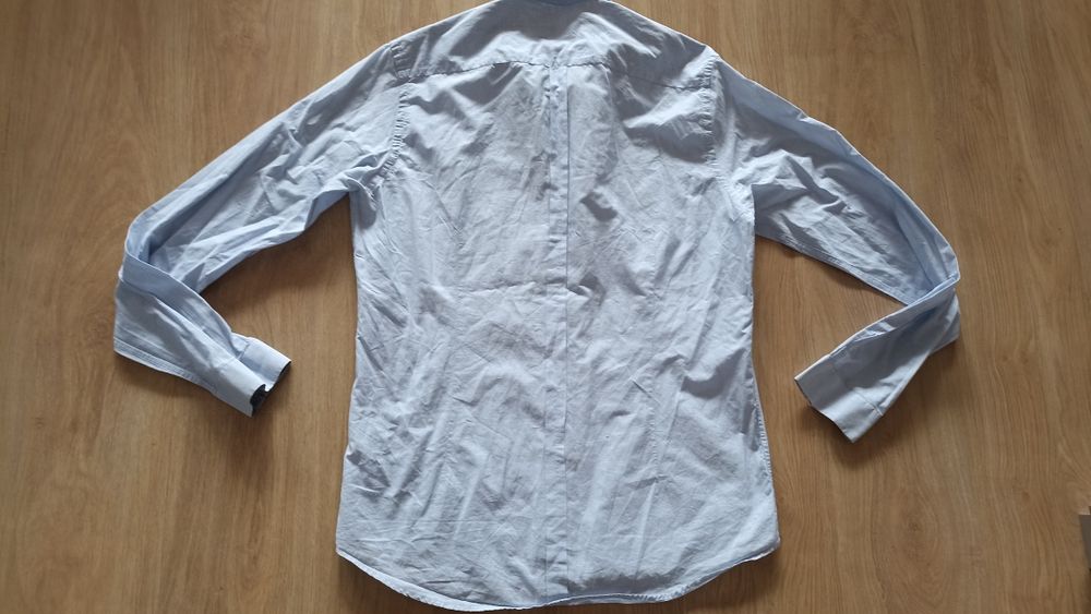 Bawełniana koszula z długim rękawem Nigel Hall slim fit rozmiar M