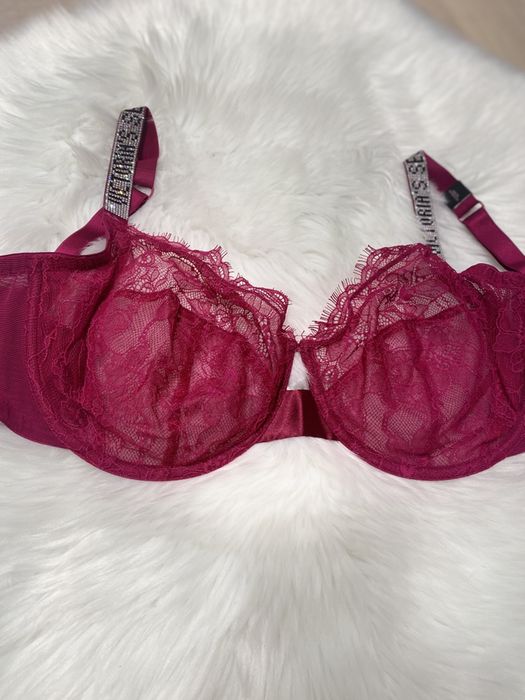 Biustonosz Victoria’s Secret VS fuksja 85G cyrkonie kryształki