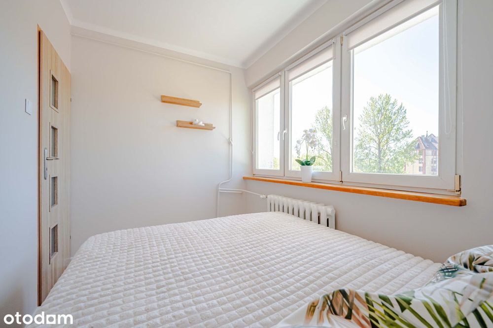 3 pok. balkon, umeblowane 43 m2, po remoncie,