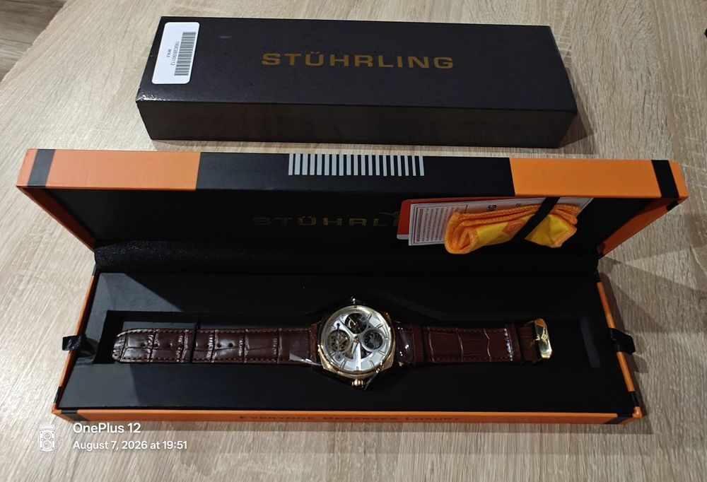Stührling Original - Automatic - Moon - Dual Time - Open Heart