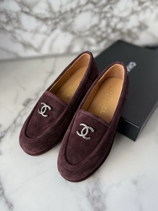 Mokasyny Chanel Suede Leather