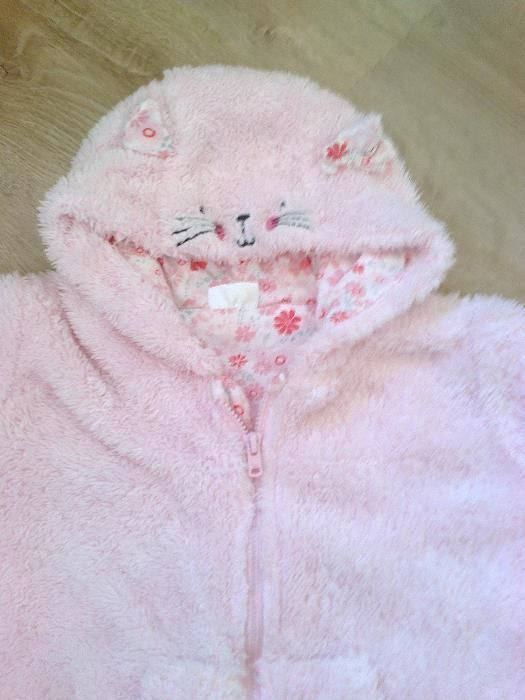 Jak NOWY Kombinezon KOT, kwiaty, jesień wiosna pajac 3-6 msc 68