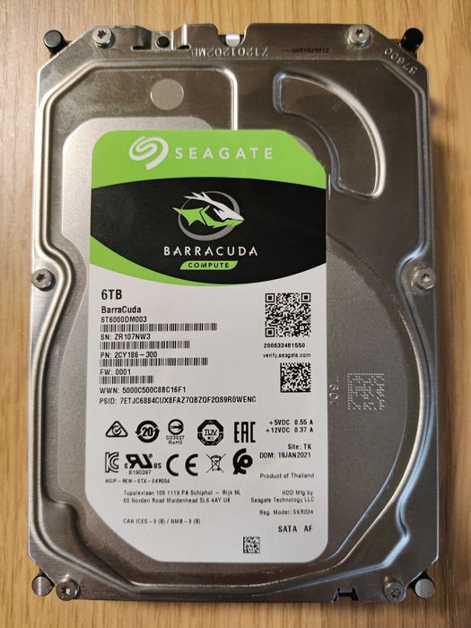 Жорсткий диск HDD 6тб  8тб. Легке БУ. В ідеальном стані