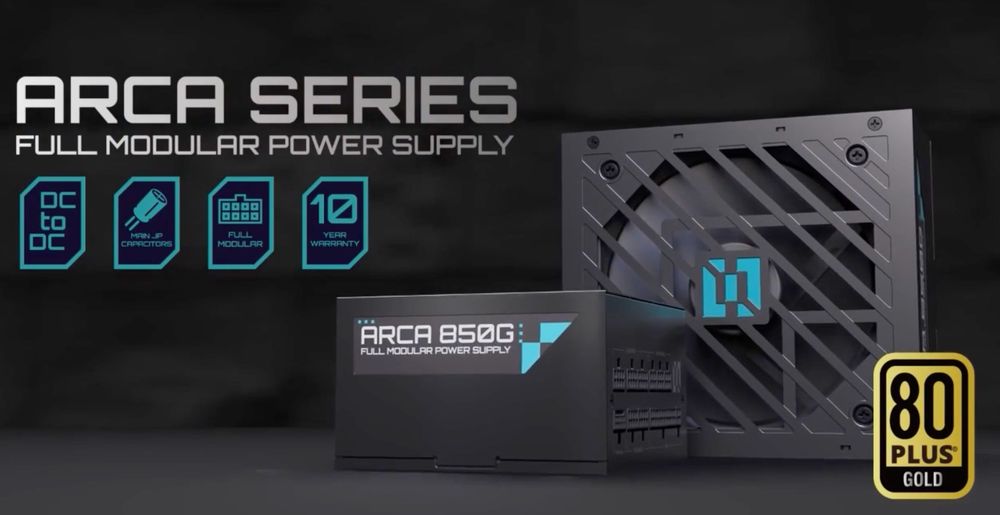 Super cena!!! Zasilacz 850W, w pełni modułowy, 80+ Gold, ATX 3.1, Nowy, Gwarancja