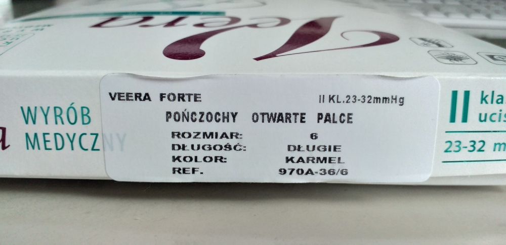 Nowe pończochy uciskowe II st. Vera Forte rozm  6