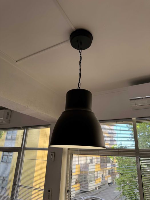 Candeeiro Suspenso IKEA HEKTAR 38cm–Cinzento Escuro–Excelente Estado