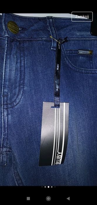 Jeansy spodnie damskie Ruby roz M/L są wymiary nowe z metką
