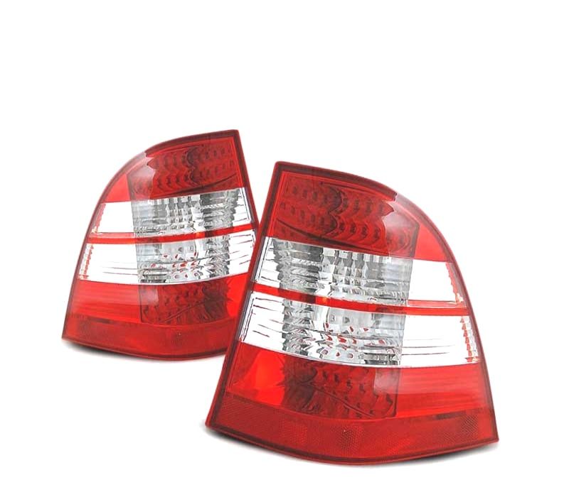 FAROLINS TRASEIROS LED MERCEDES ML W163 98-05 VERMELHO CRISTAL