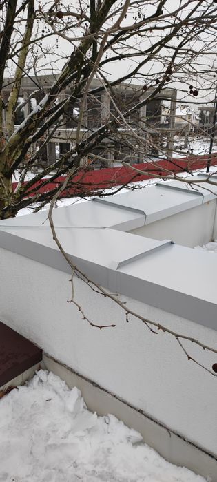 Ромент даху, криші.Покрівельні роботи. Фальц двойни.Парапет. Парапети на  плоский дах