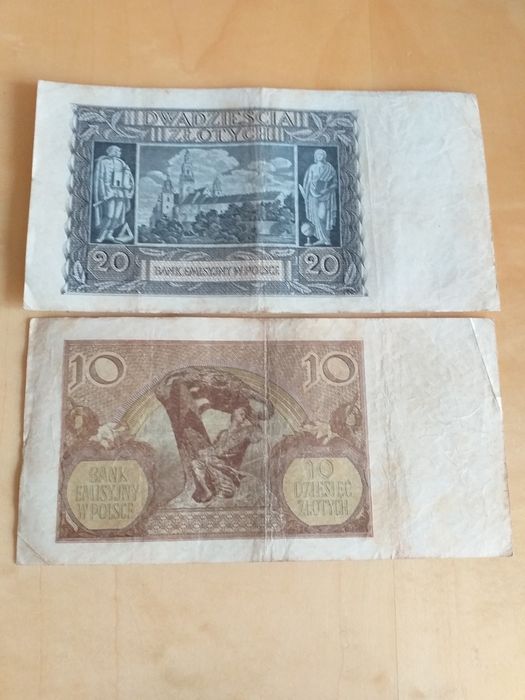Banknoty kolekcjonerskie 100, 50, 20, 10, 5 zł.