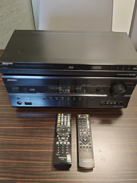 Zestaw Onkyo amplituner TX-SR608 + Blueray BD-SP308 + piloty Toruń