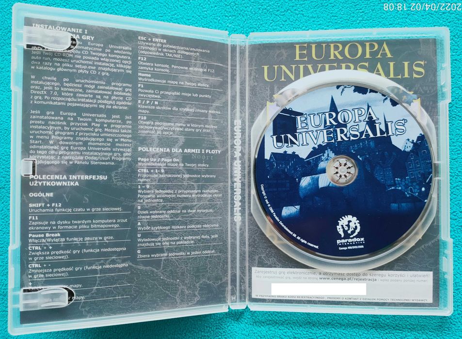 Kolekcjonerska Gra - Europa Universalis 1492 - 1792 PC Dystrybucja PL