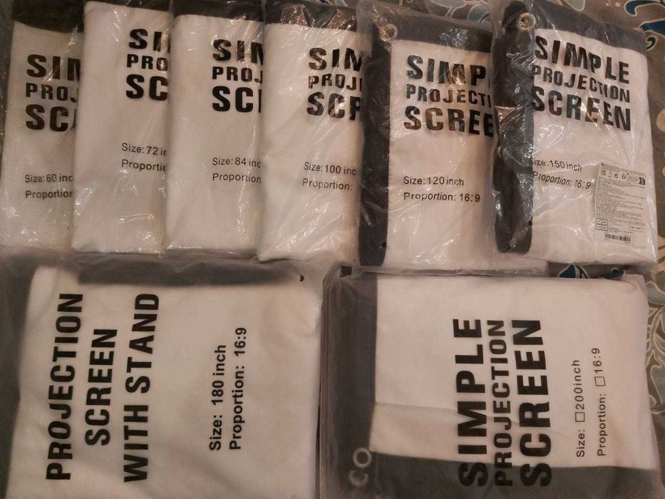 60/72/84/100/120/150/180/200 D Проекционный Экран/Проекційні екрани 4K