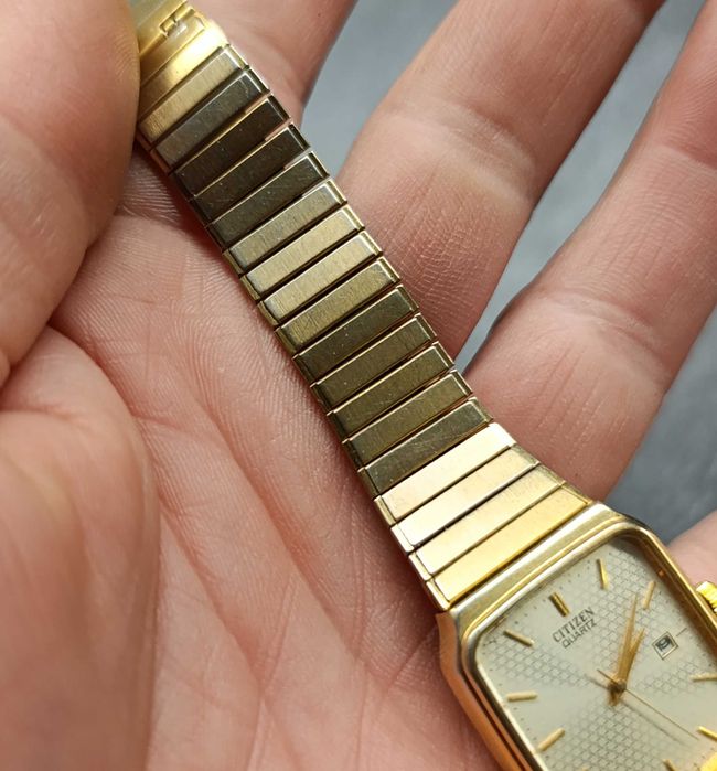 Śliczny zegarek męski damski unisex Citizen bransoleta Tank vintage