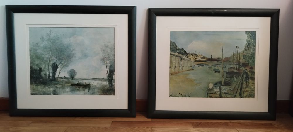 Quadros: 4 telas molduradas em ótimo material