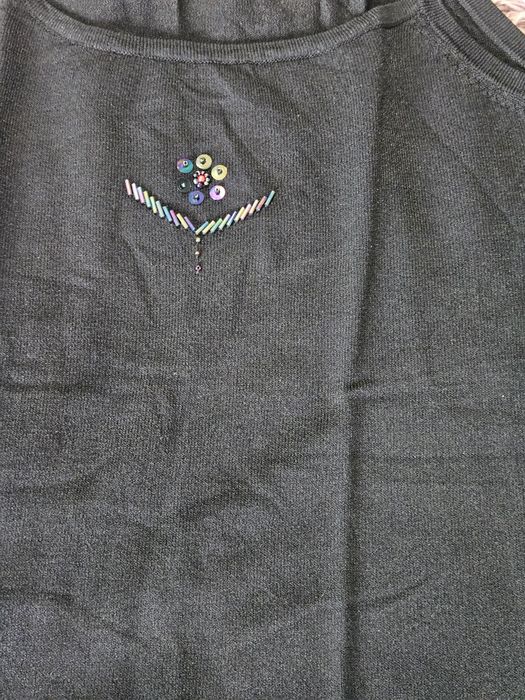 Conjunto de top e casaquinho em malha fina tam. S