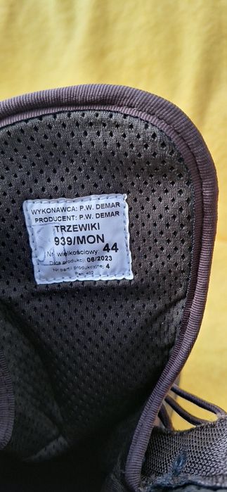 Oryginalne trzewiki buty wojskowe DEMAR 939/MON w rozmiarze 44.