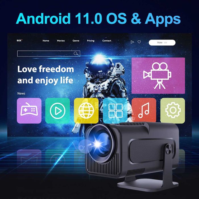 Projektor rzutnik 4K ANDROID WIFI FULL HD Magcubic HY320 czarny