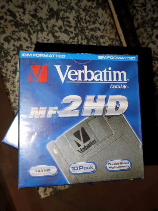 10 Disquetes Verbatim DataLife MF-2HD de 3,5 polegadas.