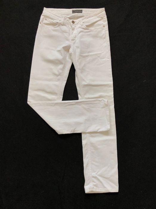 Spodnie Acne Jeans white unisex