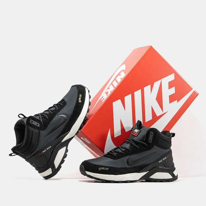 Мужские зимние кроссовки с мехом Nike Rivah | Gore-Tex "Grey" 41-46