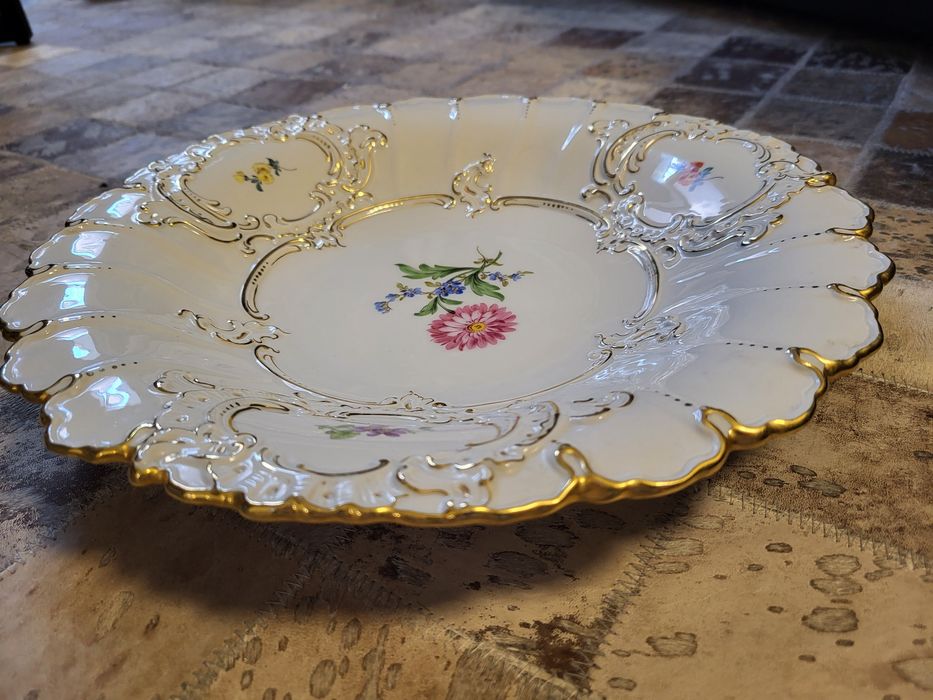 Misnia (Meissen) 30cm  Porcelana Talerz Patera  dekoracyjna