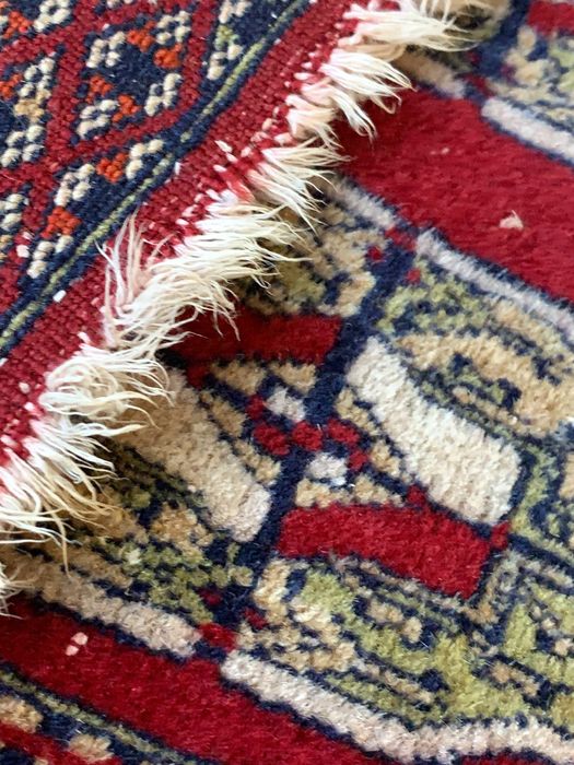 Wełniany, pakistański dywan Buchara, splot pers, lata 70, vintage