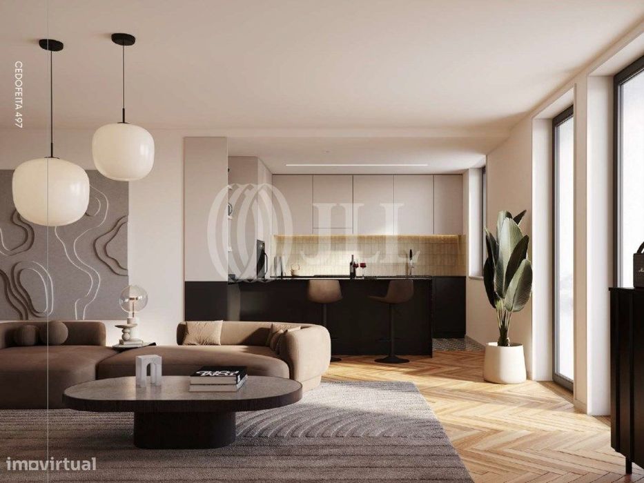 Apartamento T2+1 com terraço, em condomínio, no Porto