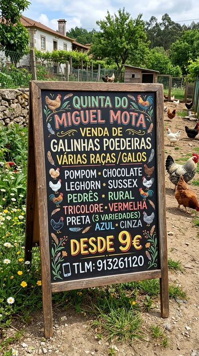 Galinhas Poedeiras e Galos várias raças