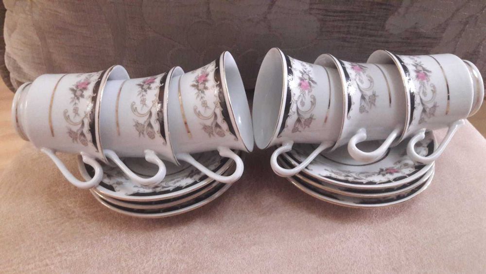 Набор из 6 кофейных чашек с блюдцами