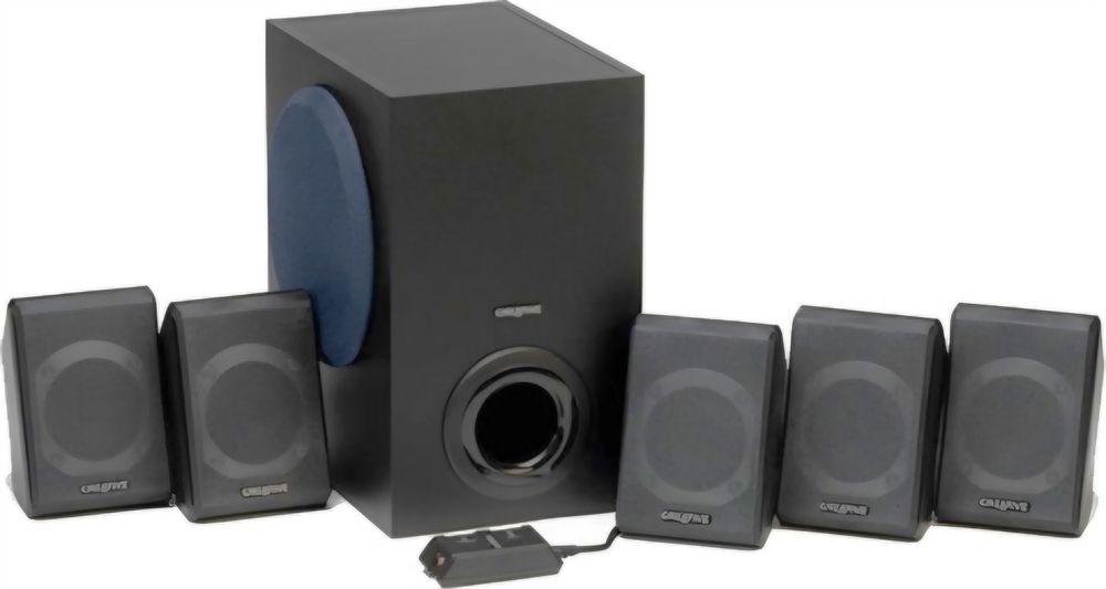 Colunas Creative Inspire P580 5.1
Inclui 5 colunas, Subwoofer, transformador, controlador de som e