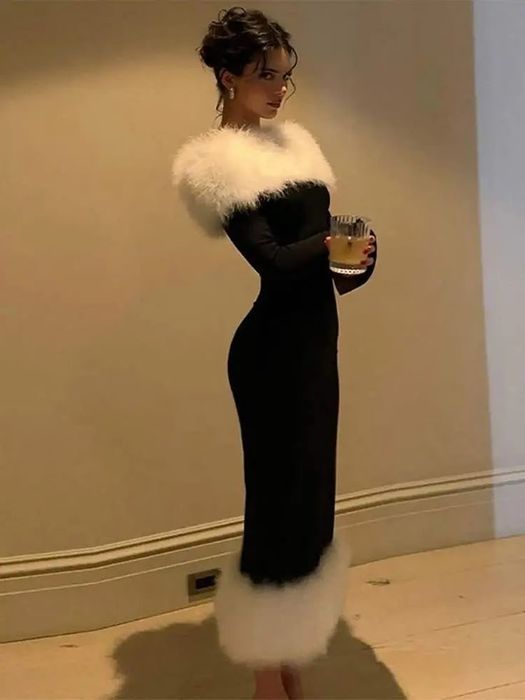 НОВА сукня з хутром як у Kendall Jenner
