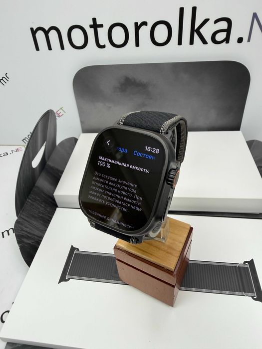 Смарт часы Apple Watch Ultra 3 GPS + eSIM 49mm Black Titanium Case with Black Trail Loop Band M/L 100%