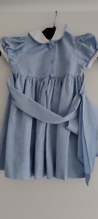 Vestido azul de menina. Usado. Em excelente estado