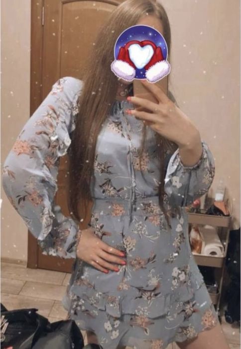 Платье от бренда house легкий летний сарафан василькового цвета