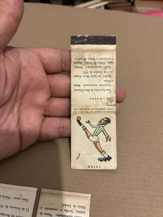 Vitória de Setúbal 1961 cromos da bola caricaturas fósforos