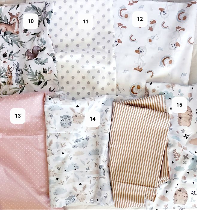 Zestaw DO WÓZKA do gondoli 50x75cm + PODUSZKA z falbanką MIŚ wyprawka