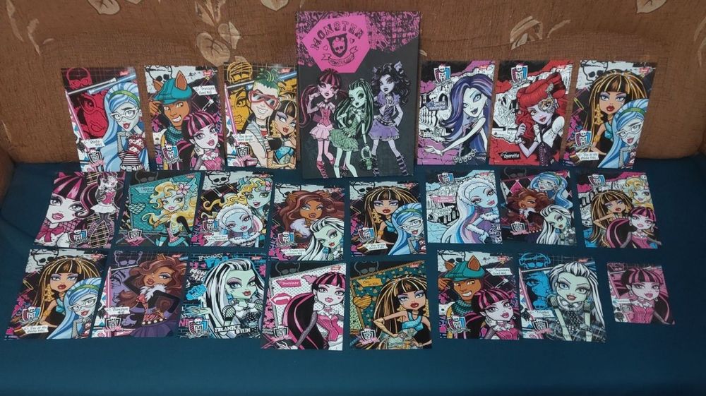 NOWY zestaw karteczek do segregatora Monster High i inne,Nowy segregat