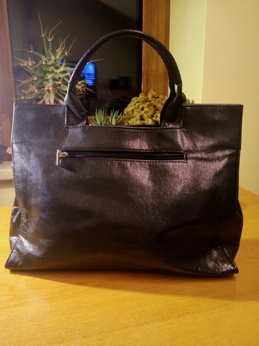 Torebka damska z łaczonych materiałów