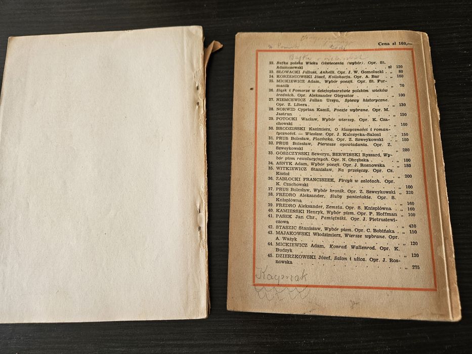 Wybór Poezji Juliusz Słowacki 1949r.