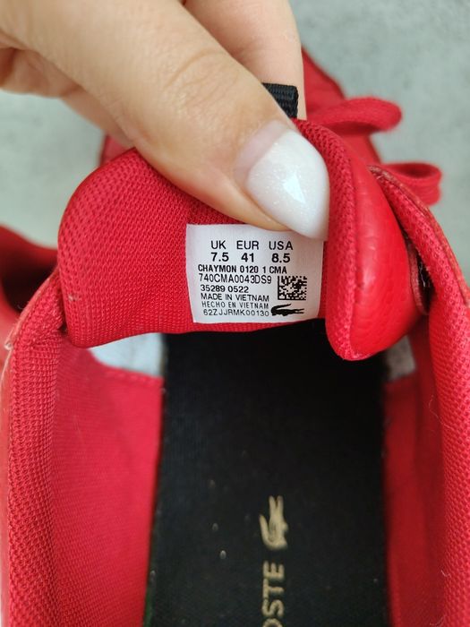 Sneakersy Lacoste chaymon Red 41