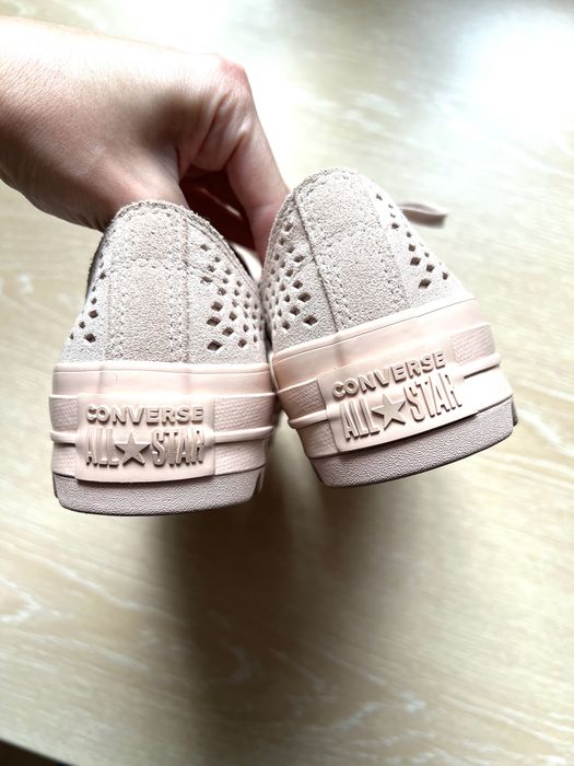 Converse All Star Platform trampki skórzane na platformie oryginalne