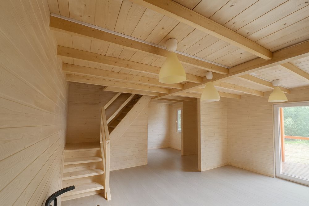 Domek szkieletowy 5x7m z tarasem 7x2mdrewniany 65m2