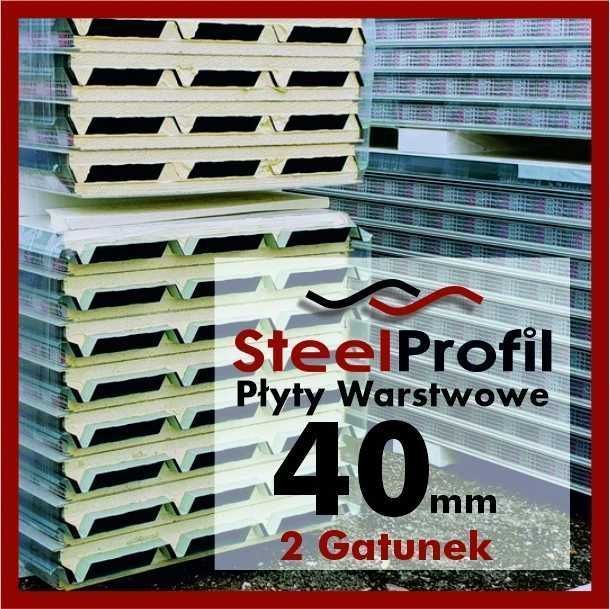 Płyta Warstwowa Dachowa 40mm Poliuretan Obornicka Dwuwarstwowa 2gat