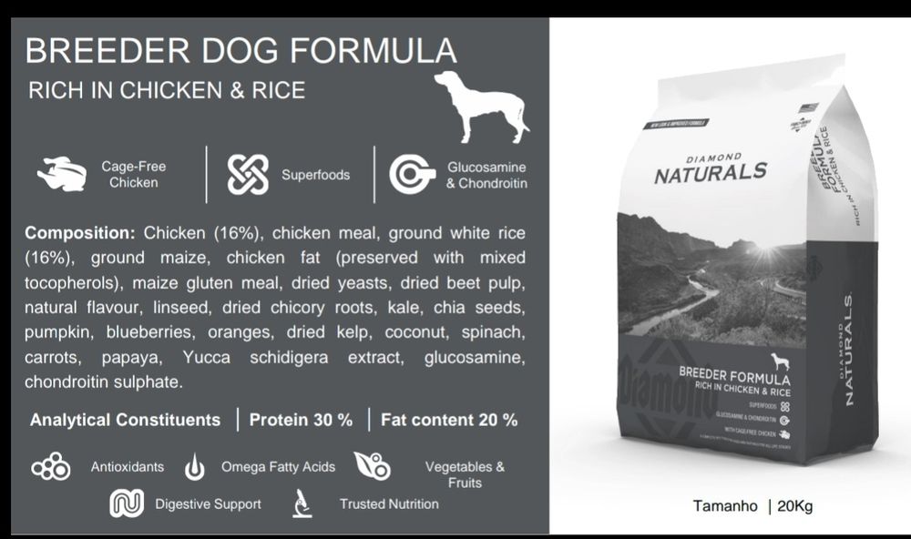 Ração Diamond Naturals ( Nutra gold super premium)
