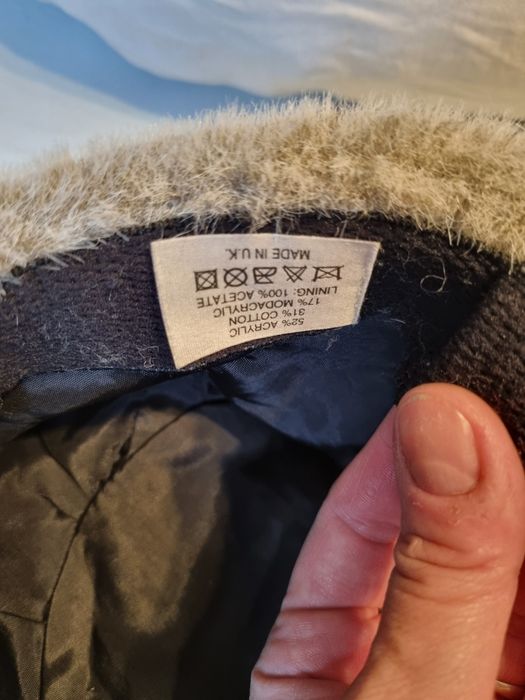 Toczek a'la norka , futro sztuczne czapka