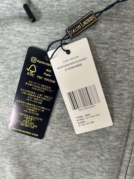 Ralph lauern bluza szara zip hoodie