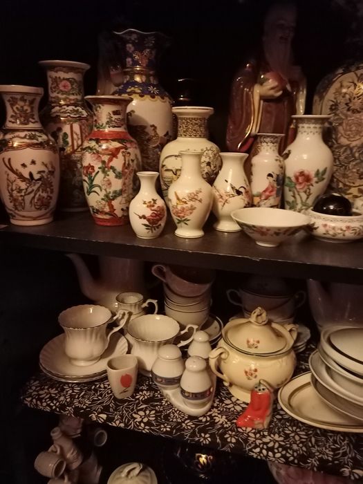 Chińskie Japońskie figurki ceramiczne
