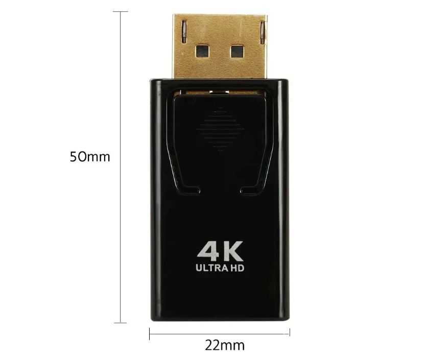 Adapter / Konwerter DisplayPort DP - HDMI do PC i laptopa albo TV