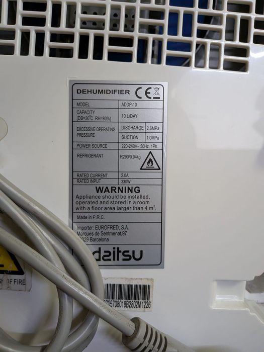 Desumidificador Daitsu 10L